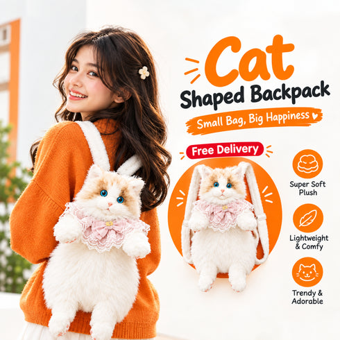 Cute Realistic Cat Plush Bag | Cute Soft Crossbody Shoulder Bag