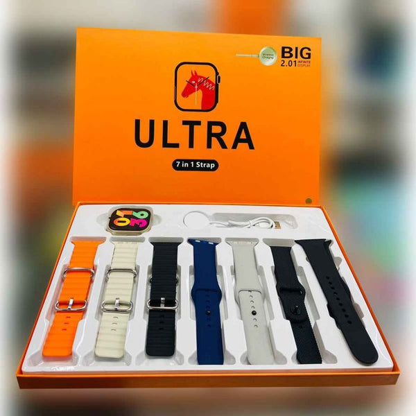 Smart Watch Utra 🤩 | 7 in 1 Straps 🤩 | Waterproof with Wireless Charging 🤩
