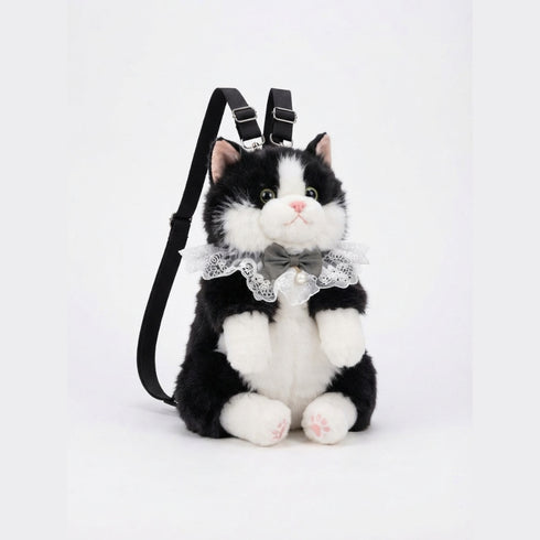 Cute Realistic Cat Plush Bag | Cute Soft Crossbody Shoulder Bag
