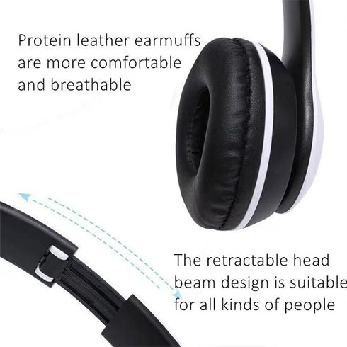 Wireless Headphones Bluetooth Foldable Headset with Mic compaible for all Devices