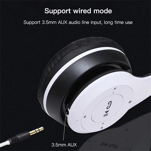 Wireless Headphones Bluetooth Foldable Headset with Mic compaible for all Devices