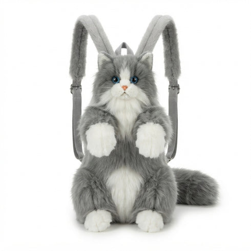 Cute Realistic Cat Plush Bag | Cute Soft Crossbody Shoulder Bag