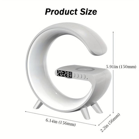 Multifunctional Lamp With Bluetooth Speaker Wireless Charger Sunrise Wake-up & Alarm Clock