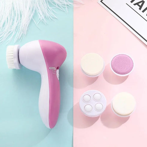 5 in 1 Electric Facial Cleanser Wash Face Cleaning Machine Skin Pore Cleaner Body Cleansing Massage
