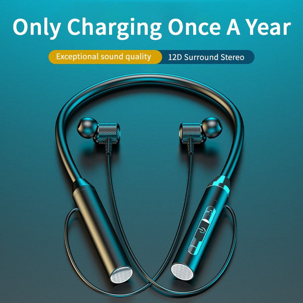 Wireless Bluetooth Neckband 5.2 Earphone Headset with MiC
