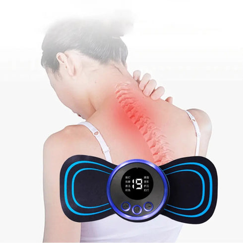 Neck Rechargeable Massager Electric Neck Massage EMS Cervical Vertebral Massage Patch for Muscle Pain Relief