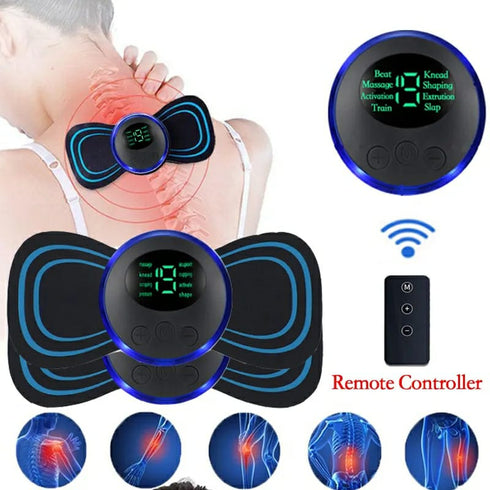 Neck Rechargeable Massager Electric Neck Massage EMS Cervical Vertebral Massage Patch for Muscle Pain Relief