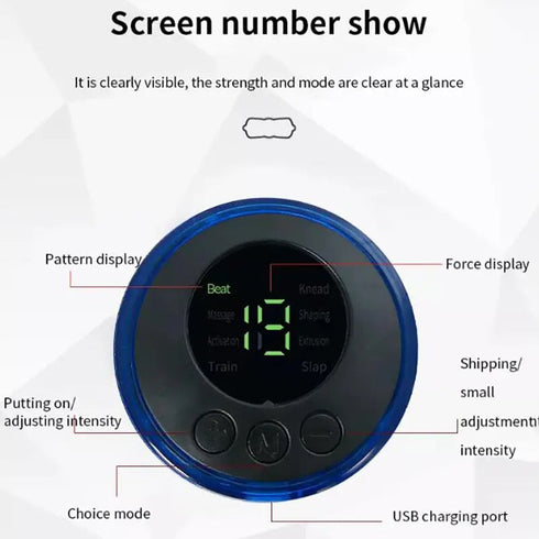 Neck Rechargeable Massager Electric Neck Massage EMS Cervical Vertebral Massage Patch for Muscle Pain Relief