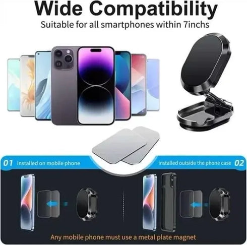 Alloy Folding Magnetic Car Phone Holder | 🔥 LAST DAY SALE 50% OFF 🔥