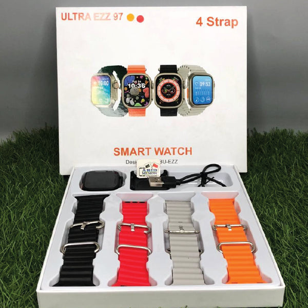 Smart Watch Utra 🤩 | 4 in 1 Straps 🤩 | Waterproof with Wireless Charging 🤩
